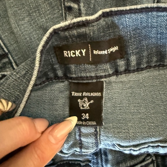 True Religion Men's Straight Leg Blue Jeans - Picture 4 of 4